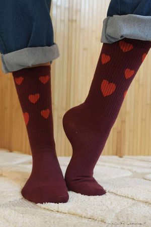 Heart & Sole Socks Burgundy